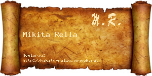 Mikita Rella névjegykártya